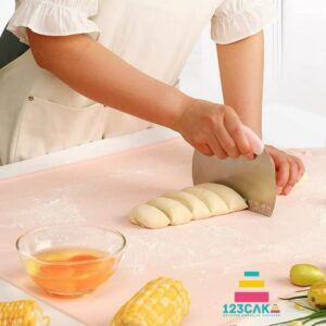 Corne à Pâtisserie Grattoir de Pâtissier en Demi Cercle Coupe Pâte avec Echelle jusqu'à 14 cm 123cake