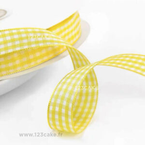 Ruban Vichy 15mm Couleurs aux Choix Longeur de 5 mètres