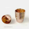 Pack de 10 caissettes aluminium dorée pour cupcakes et muffins aluminium et papier diamètre 7cm /hauteur 3.5cm