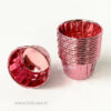 Pack de 10 caissettes Rose Gold pour cupcakes et muffins aluminium et papier diamètre 7cm /hauteur 3.5cm