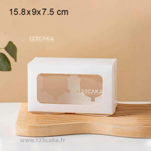 Boîte Avec Fenêtre Pour 2 Cupcakes