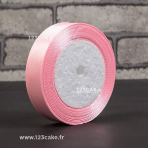 Ruban Satin Rose : 2 cm de Largeur, 12 mètres de Longueur pour Décorer Vos Boites à Gâteau