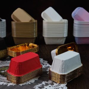 Pack de 10 Caissettes Moules Rectangulaires pour Cupcakes et Petits Gâteaux !