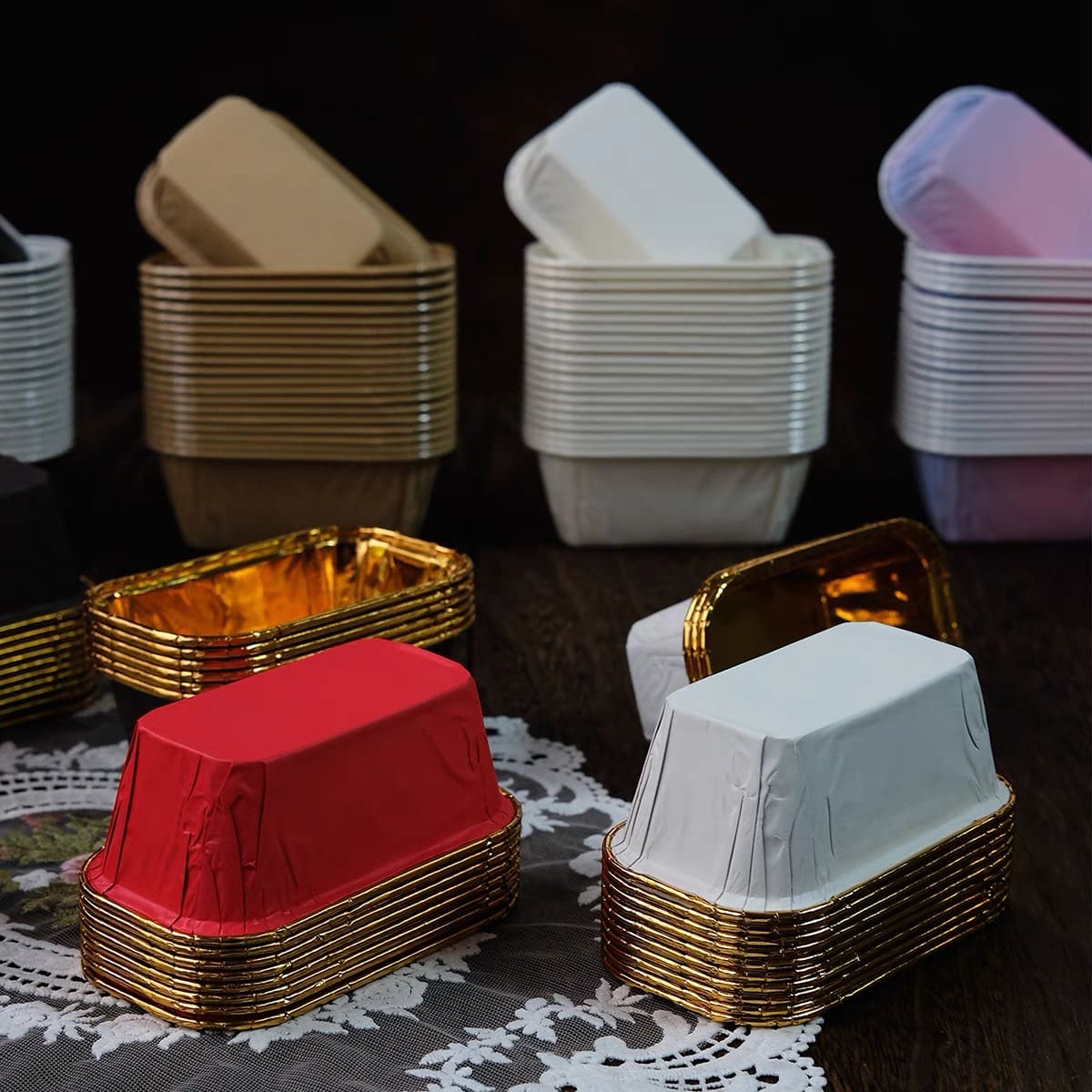 Pack de 10 Caissettes Moules Rectangulaires-2