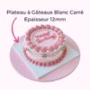Cake Board Blanc Carré pour Layer Cakes - Ép12mm