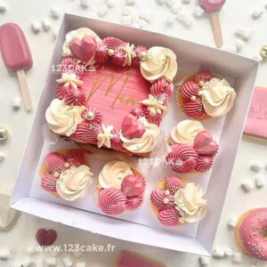 Boîte bento cake et Cupcakes-avec Couvercle Transparent