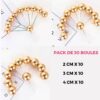 Pack de 30 Boules de Décoration pour Gâteaux – Pour un Fini Chic et Coloré 🎂✨