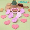 Emporte-pièce Cœur avec Motifs Gaufrés - Pack Créatif pour Pâtisserie